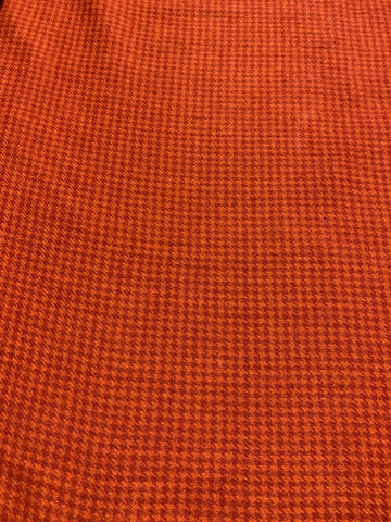 Cozy Yarn Dye Flannel - Small Red/Orange Houndstooth - Henry Glass & Co Cotton Fabric