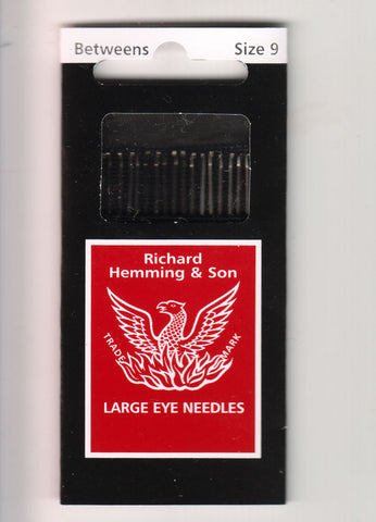 Richard Hemming Needles - Betweens Size 9 - Made in England