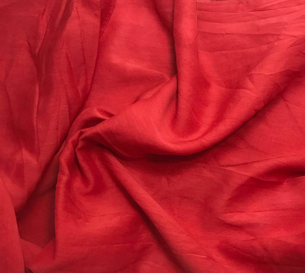 Red Raw Silk Fabric