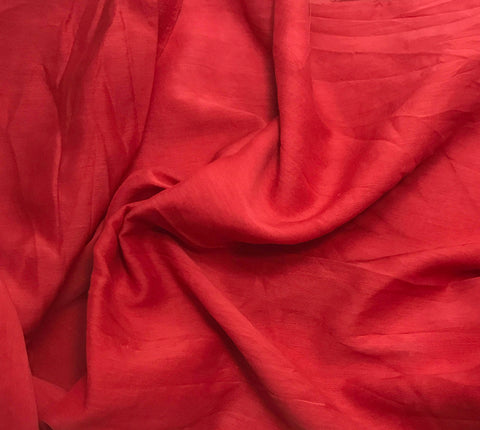 Scarlet Red - Hand Dyed Silk/Cotton Voile