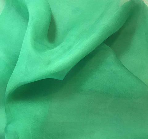 Spearmint Green - Hand Dyed Silk Organza