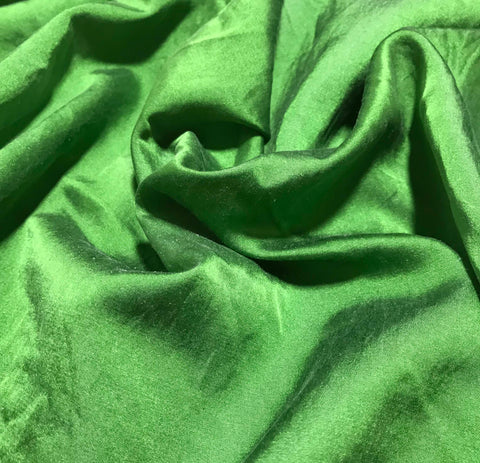 Spinach Green - Hand Dyed Silk/Cotton Satin