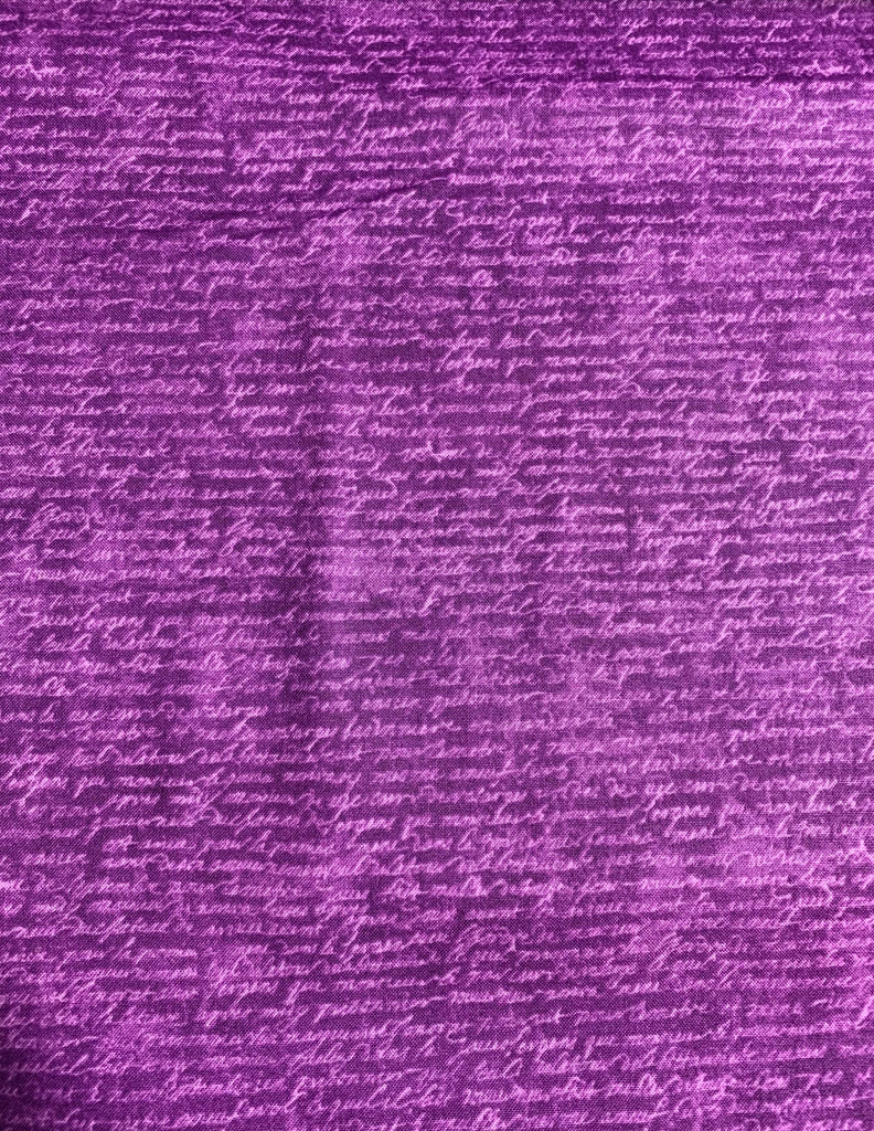 Wicked Words on Purple- Wicked - by Nina Djuric for Northcott Fabrics 39"x45" Remnant