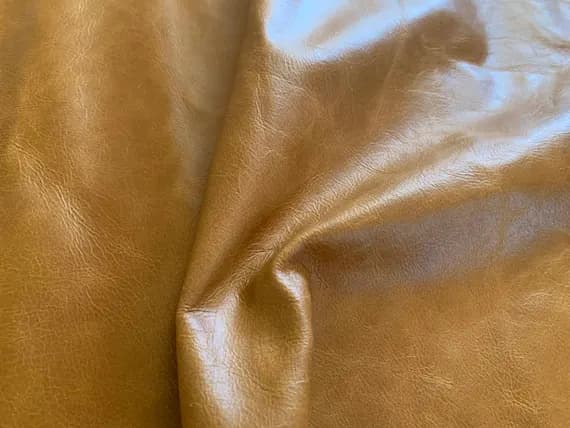 brown leather - GOLDEN BROWN Cow Hide Leather Hide 6 Square Feet #1
