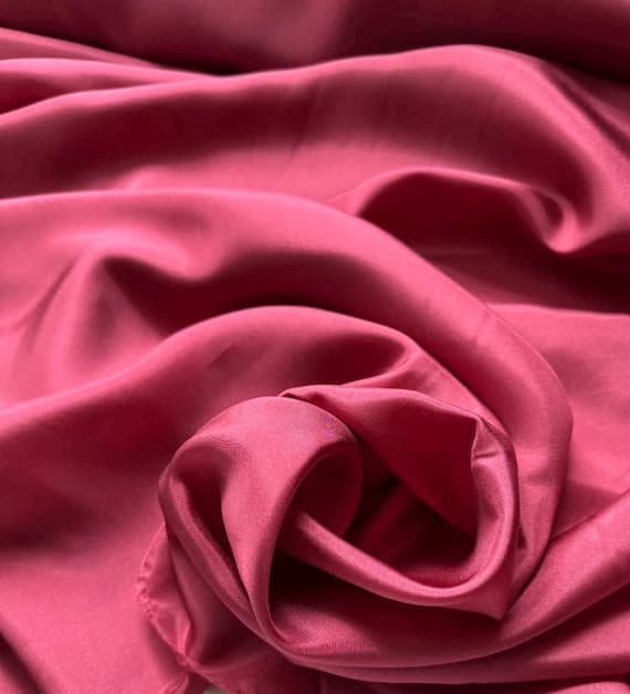 habotai fabric - Dark Rose China Silk HABOTAI Fabric 8mm weight 45" width