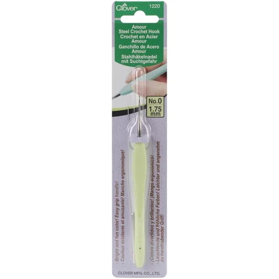 none - Clover 1220 Amour Steel Crochet Hook No. 0; 1.75mm