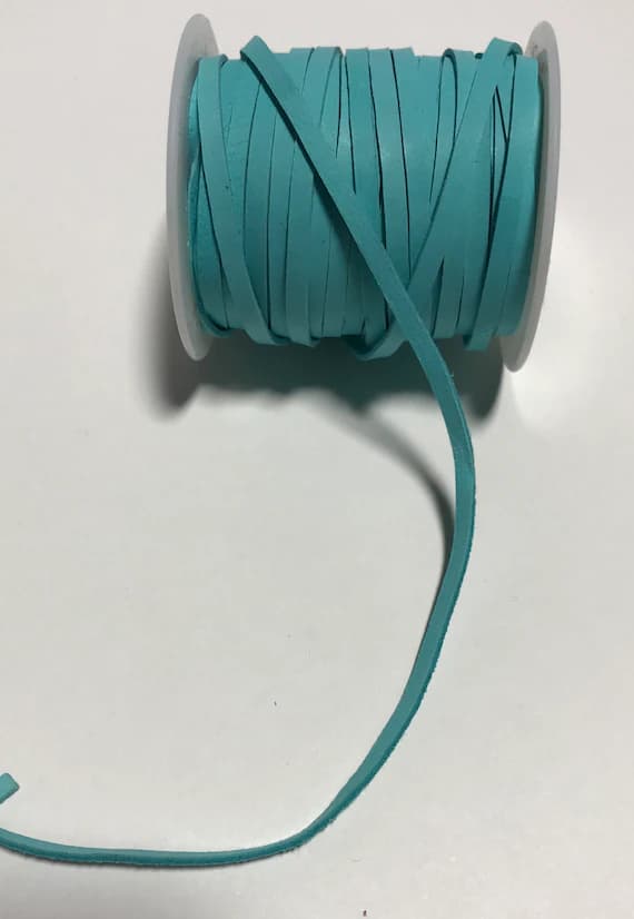 turquoise none - TURQUOISE Deerskin Leather Lacing Cord (1/8")