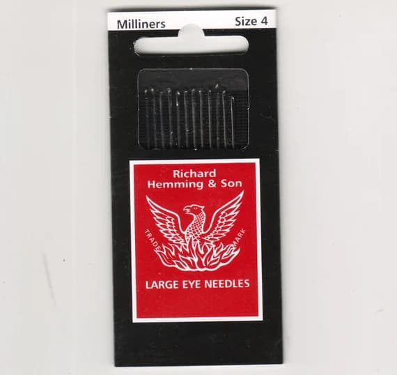 none - Richard Hemming Needles - Milliners Size 4 - Made in England