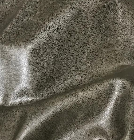 taupe leather - MOTTLED DARK TAUPE Bubble Cow Hide Leather Hide 6 Square Feet