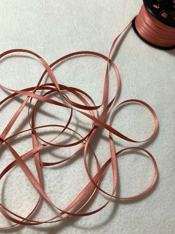 none - Old Rose Double Sided MATTE Satin Ribbon - 1/4" wide - 10 Yards