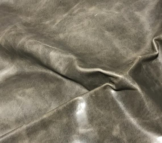 taupe leather - MOTTLED DARK TAUPE Smooth Cow Hide Leather Hide 4 Square Feet