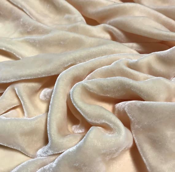 champagne velvet fabric - CHAMPAGNE Hand Dyed Silk Velvet Fabric