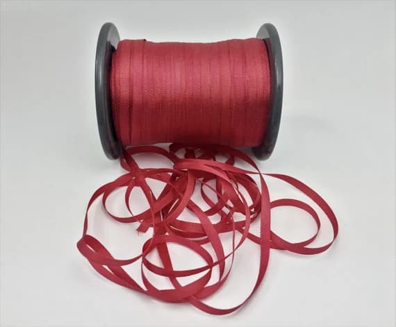 rust none - Hand Dyed Red & Rust #78 Pure Silk Embroidery Ribbon 4mm 1/8" wide Japan -3 yards-