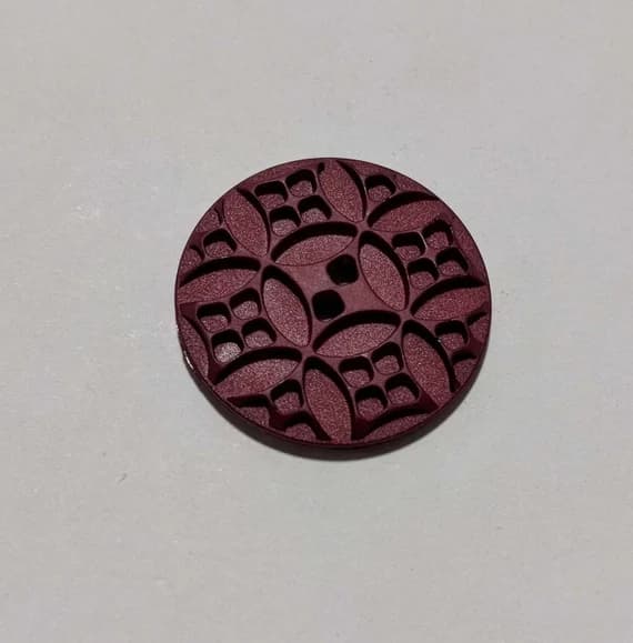 wine none - Wine Art Nouveau Geometric Plastic Button - 28mm / 1 1/8 inch - Dill Buttons