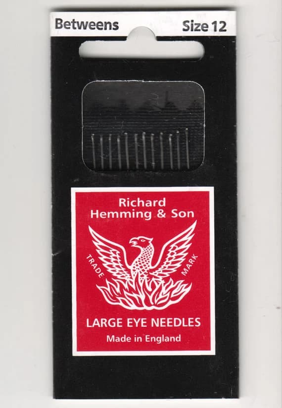 none - Richard Hemming Needles - Betweens Size 12 - Made in England