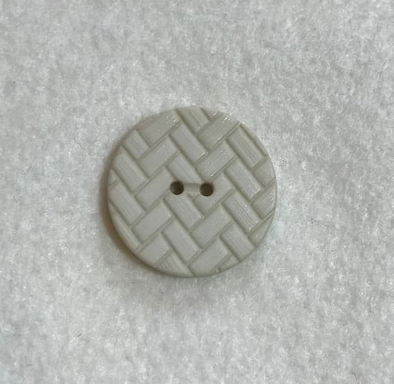 ivory none - Set of 2 Ivory Chevron Herringbone Plastic Button - Dill Buttons Brand (3 Sizes to Choose From)