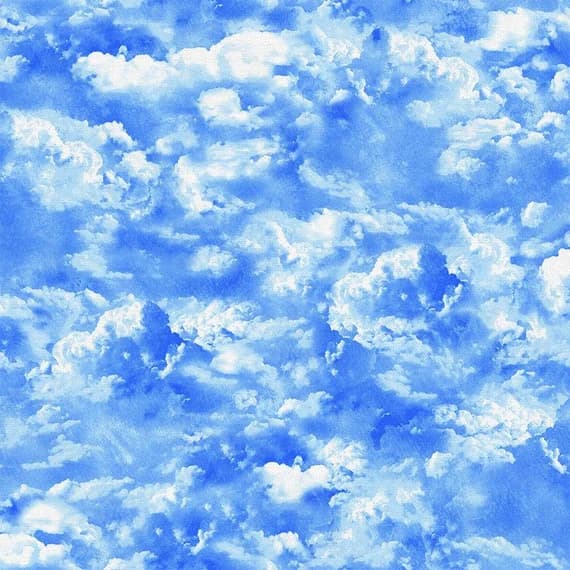 blue cotton fabric - Blue Clouds - Barnyard Blenders - Paintbrush Studio 100% Cotton Fabric