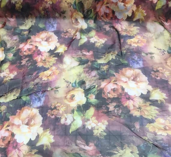 chiffon fabric - Digital Print Floral - Polyester Chiffon Fabric