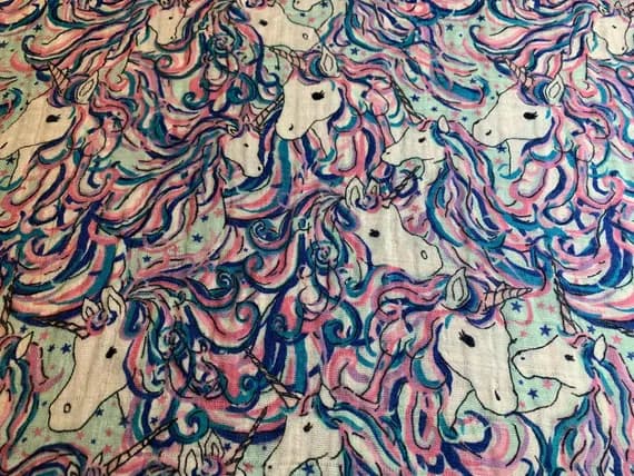 cotton fabric - 1/2 yard increments Make Believe Rainbow - Shannon Embrace - Cotton Double Gauze Fabric