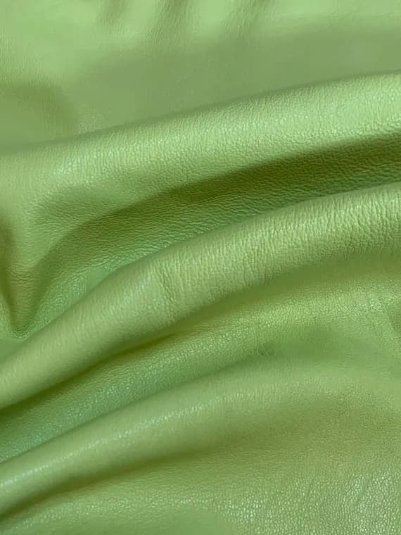 green leather - APPLE GREEN Lambskin Leather Whole Hide 10 Square Feet