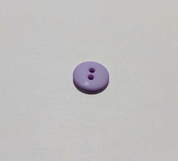 lavender none - Lavender Round 2 Hole Plastic Button - 13mm / 1/2 inch - Dill Buttons - Set of 4