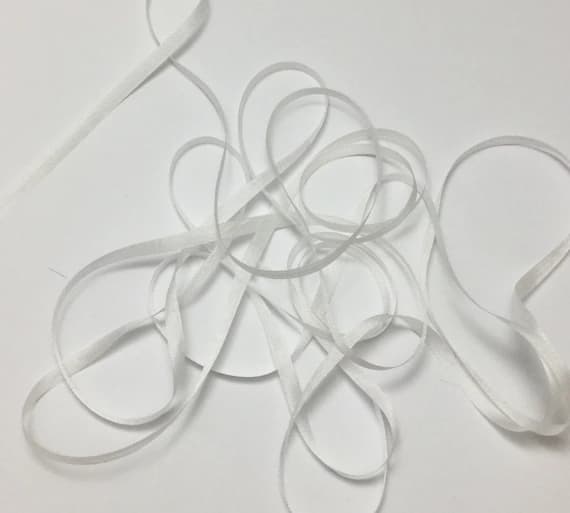 ivory none - YLI #1 Pure Silk Embroidery Ribbon Ivory 4mm 1/8" wide Japan -3 yards-