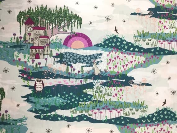 cotton fabric - Enchanted Meadow - Flower Child by Maureen Cracknell for Art Gallery Fabrics - Premium Cotton