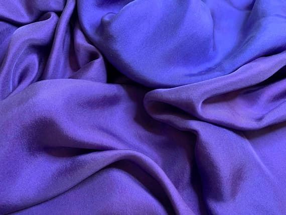 twill fabric - Purples Hand Dyed Silk Twill Fabric