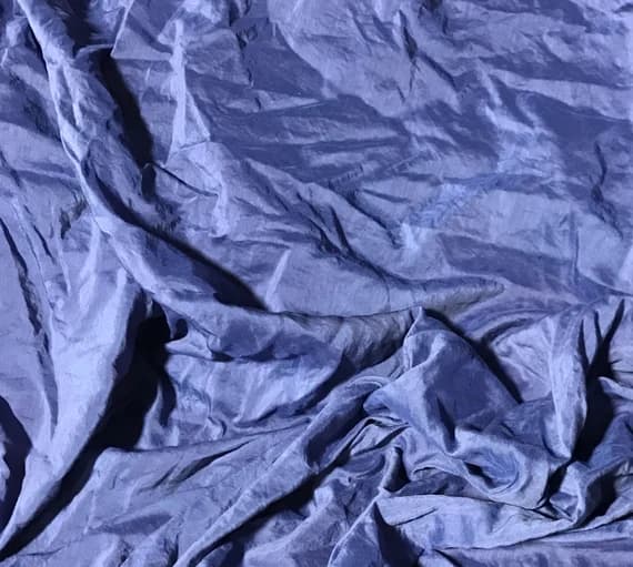 blue silk fabric - Hand Dyed Denim Blue - Silk/Cotton Voile Fabric