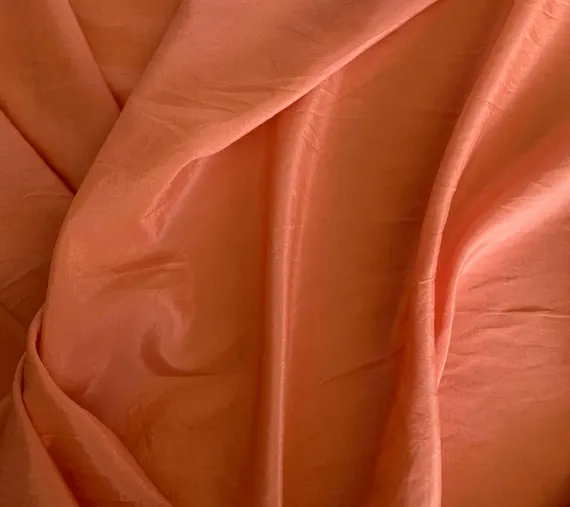 peach habotai fabric - Peach Orange - Silk/Cotton Habotai Fabric
