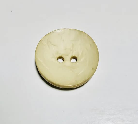ivory none - Large Round Ivory Polyamid Plastic Button - 45mm /1 3/4 inch - Dill Buttons