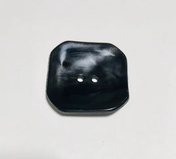 black none - Black Square Plastic Button - 40mm / 1 3/8 inch - Dill Buttons Brand