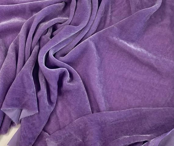 purple velvet fabric - PANSY PURPLE Silk Velvet Fabric