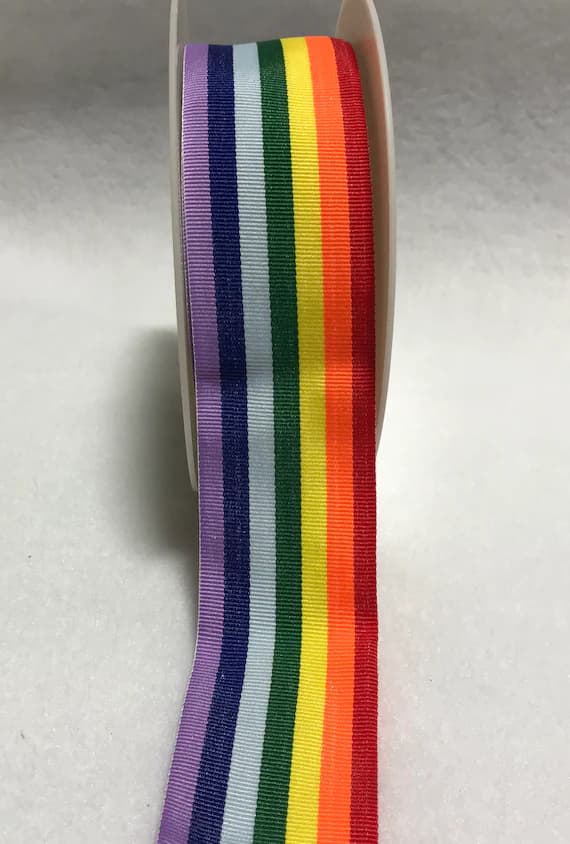 none - RAINBOW Ribbon (2" wide) -by the yard-