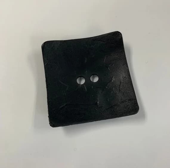 black none - Large Black Square Plastic Button - 60mm / 2 1/4" - Dill Buttons Brand