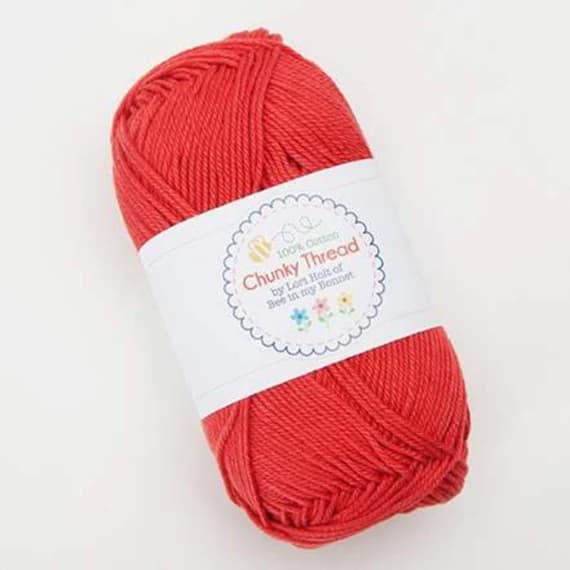 red none - Cayenne Red Lori Holt Cotton Sport Weight Chunky Thread Yarn