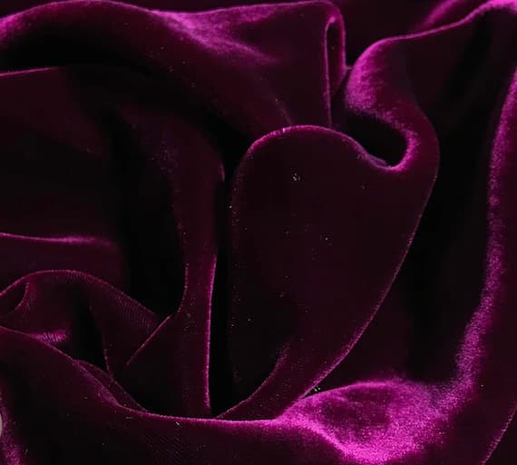 fuchsia velvet fabric - IRIDESCENT DEEP FUCHSIA Silk Velvet Fabric