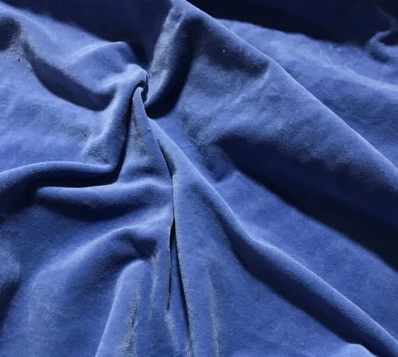 royal velvet fabric - Hand Dyed Royal Blue - Cotton Velveteen Fabric