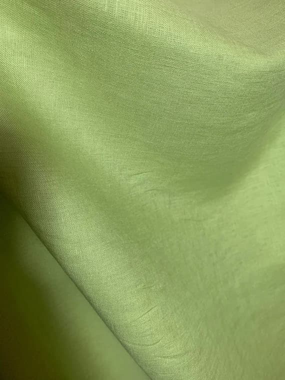 green linen fabric - Apple Green 100% Linen Fabric