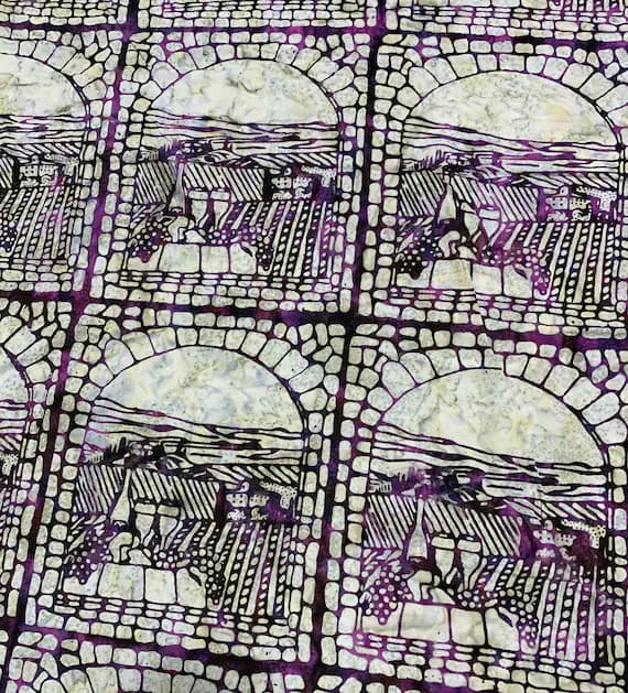 purple cotton fabric - Purple Tuscany - Vino - Banyan Batiks Cotton Fabric