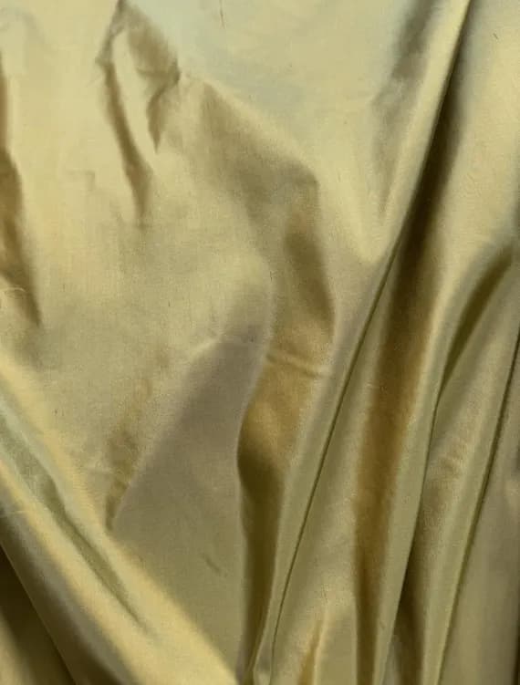 sage dupioni fabric - Iridescent Golden Sage - Silk Taffeta Fabric