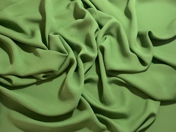 green chiffon fabric - Green Apple - 16mm Silk Crepe Georgette Chiffon Fabric