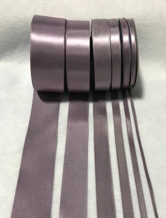 lavender none - Dusty Lavender Double Sided Satin Ribbon - Made in France (6 Widths to choose from)
