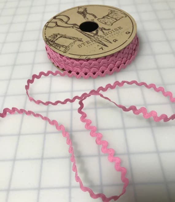 pink none - Baby Pink Ric Rac Trim made in France 3/8" wide x 3 yards