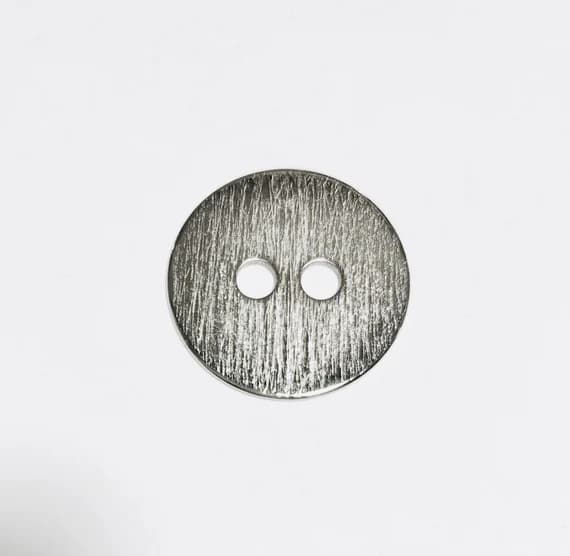 silver none - Silver Metal Button - 28mm / 1 inch - Dill Buttons Brand