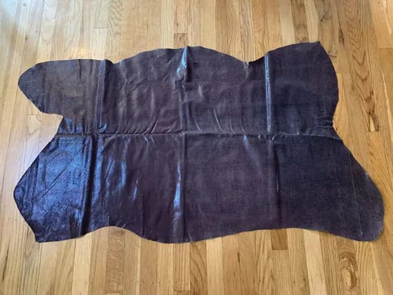 brown leather - Brown Metallic Snakeskin Reptile - Lambskin Leather Hide 8 Square Feet