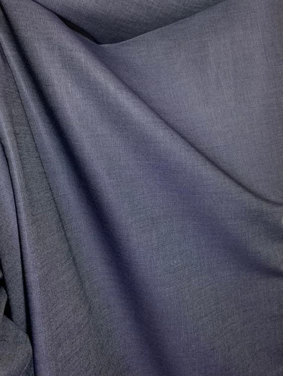 blue fabric - Denim Blue Lightweight 100% Rayon Tencel Chambray Fabric