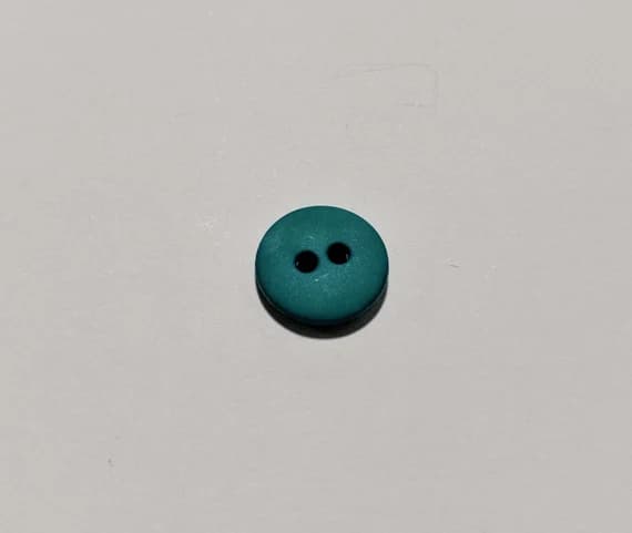 aqua none - Green Aqua Round 2 Hole Plastic Button - 13mm / 1/2 inch - Dill Buttons - Set of 4