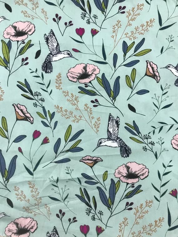 mint cotton fabric - Magical Fauna Mirage Mint Mystical Land - Art Gallery Premium Cotton Fabric