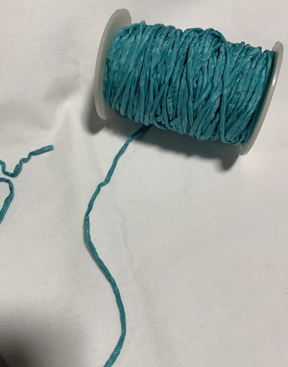 teal none - Hand Dyed Teal Blue 100% Pure Silk Cord - by the yard